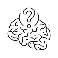 question mark brainstorm line icon illustration vector