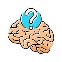 question mark brainstorm color icon illustration vector