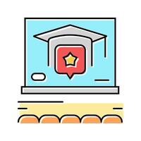 seminar agency color icon illustration vector