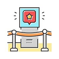 exhibition management color icon illustration vector