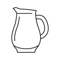 jug glass package line icon illustration vector