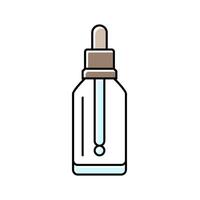 bottle dropper glass package color icon illustration vector