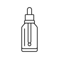 bottle dropper glass package line icon illustration vector