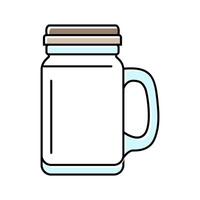 mason jar glass package color icon illustration vector