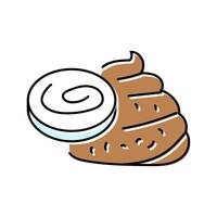 infested stool sample color icon illustration vector