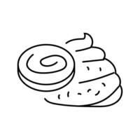 infested stool sample line icon illustration vector