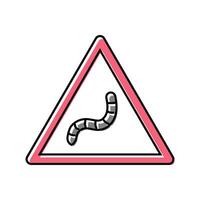 detection test worm parasite color icon illustration vector