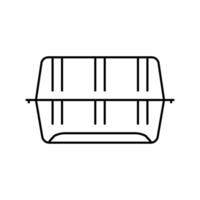 container plastic package line icon illustration vector