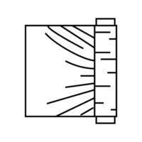 wrap plastic package line icon illustration vector