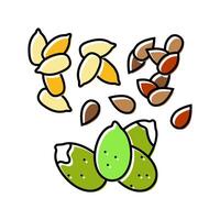 grilled vegetables vegan food color icon illustration vector