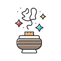 incense or aromatherapy acupuncture color icon illustration vector