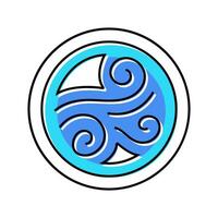 wind breeze acupuncture color icon illustration vector