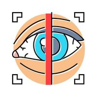 retina scan biometric color icon illustration vector