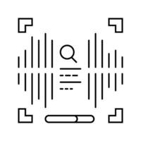 voice recognition line icon illustration vector