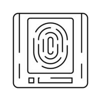 sensor biometric line icon illustration vector