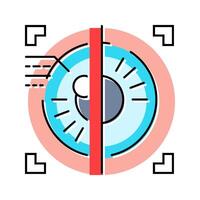 iris scan biometric color icon illustration vector