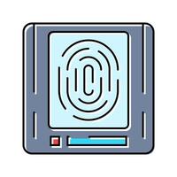 sensor biometric color icon illustration vector