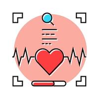heartbeat authentication color icon illustration vector