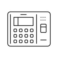 access control biometric line icon illustration vector