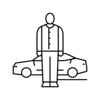 reservation hospitality hotel line icon illustration vector