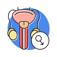 erectile dysfunction color icon illustration vector