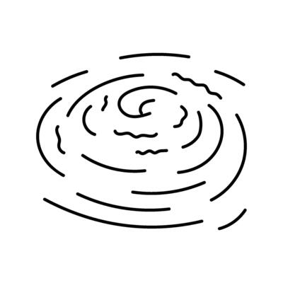 hurricane weather natural phenomena line icon illustration