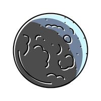 lunar eclipse weather natural phenomena color icon illustration vector