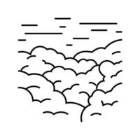 fog weather natural phenomena color icon illustration vector