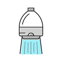 low flow showerhead water saving color icon illustration vector