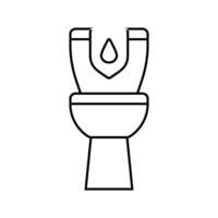 efficient toilet water saving line icon illustration vector