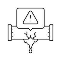 leak detection water saving line icon illustration vector