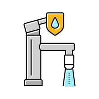 saving faucet water color icon illustration vector