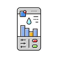 smart water usage water saving color icon illustration vector