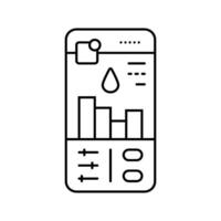 smart water usage water saving line icon illustration vector