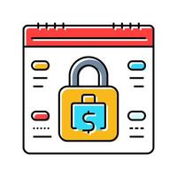 fixed expenses budget planning color icon illustration vector