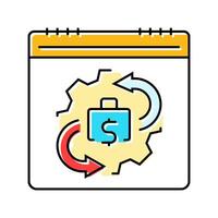 variable expenses budget planning color icon illustration vector