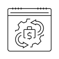 variable expenses budget planning line icon illustration vector