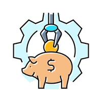 automatic savings budget planning color icon illustration vector