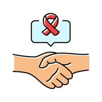 support group cancer treatment color icon illustration vector