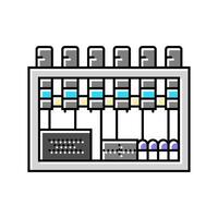 rig setup cryptocurrency mining color icon illustration vector