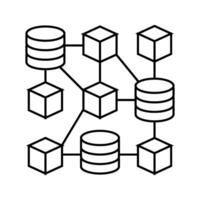 cooling system cryptocurrency mining line icon illustration vector