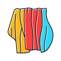 draping fabric dressmaking fashion color icon illustration vector