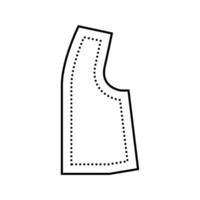 garment tag dressmaking fashion line icon illustration vector