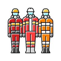 emergency rescue team color icon illustration vector