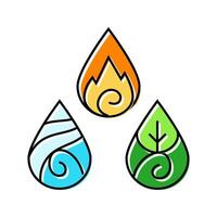 doshas ayurveda color icon illustration vector