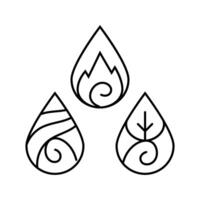 doshas ayurveda line icon illustration vector