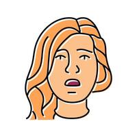euphoria woman expression color icon illustration vector