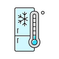 refrigerator temperature color icon illustration vector