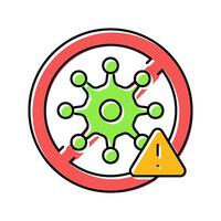 cross contamination prevention color icon illustration vector