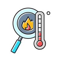 safe cooking temperatures color icon illustration vector